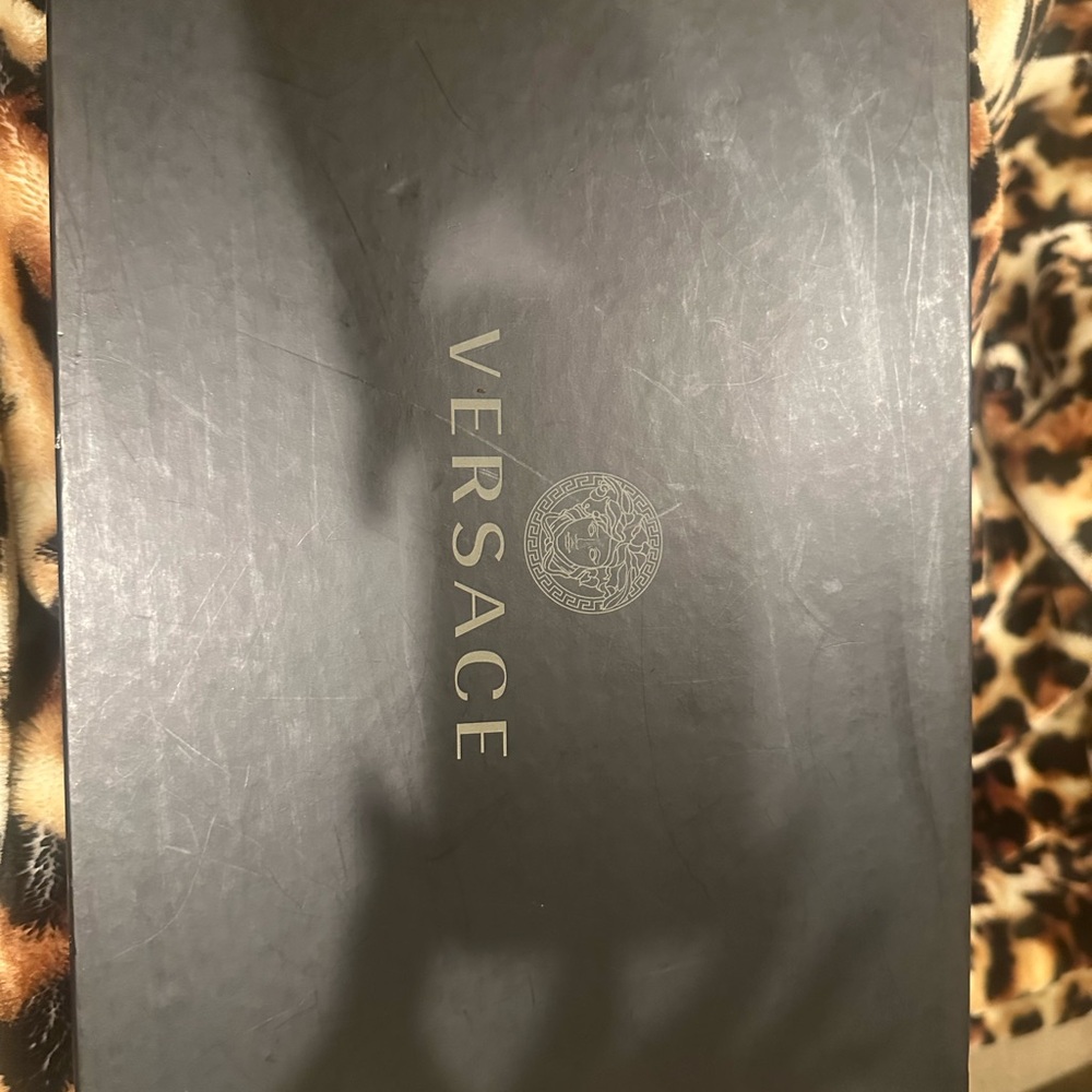 Authentic Versace Pink, Yellow & Turquoise Logo Zip Clutch - Picture 3 of 5